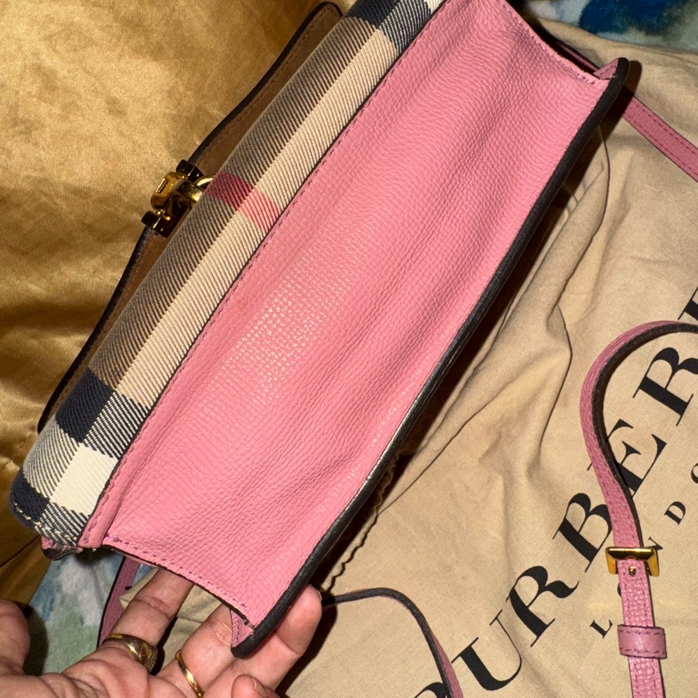 Burberry Pink and Tan Women's Bag - Picture 3 of 11